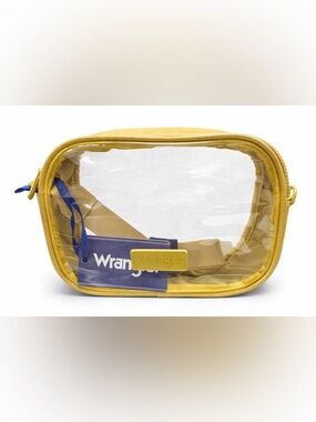 🆕 Wrangler Clear Crossbody Stadium/Concert, MakeUp, Toiletry, Travel Bag Yellow
